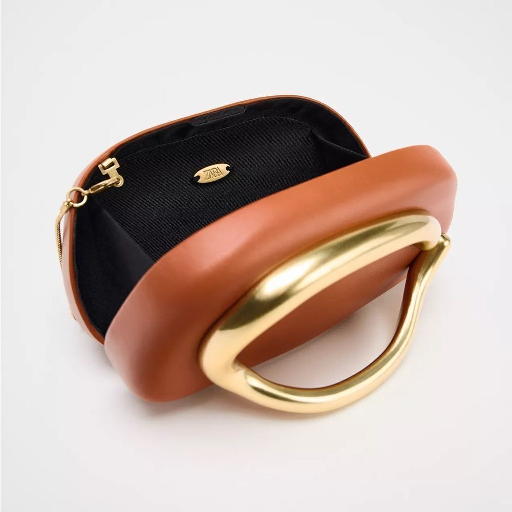 ZARA GOLD CLASP BOX BAG - Picture 7 of 9